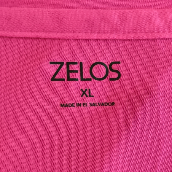 NWT Zelos Hot Pink T-Shirt Size XL Athleisure Quick-Dry Fabric - Picture 5 of 7